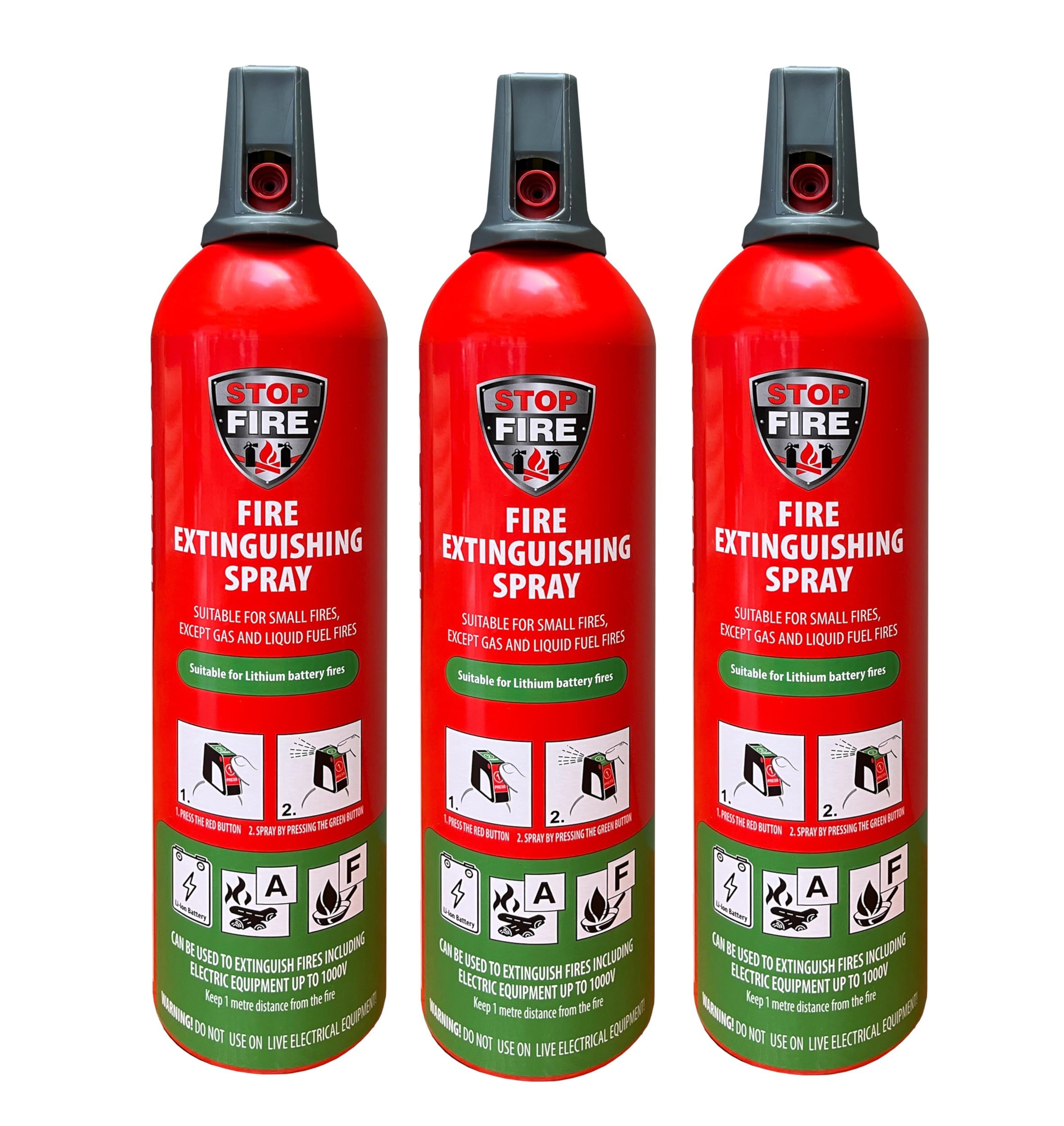 IWH Premium Lithium Feuerlöschspray STOPFIRE Reinold Max Autofeuerlöscher 3 x 750ml für Lithium Batterien & Akkus (3)