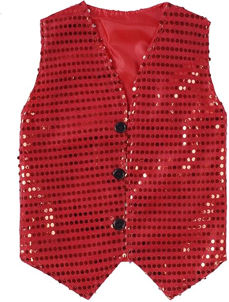 Top à Paillettes Pour Enfant Fille/garçon - Manches Courtes - Pour Fête, Carnaval, Danse - Taille 10-12 Ans - Couleur Rose