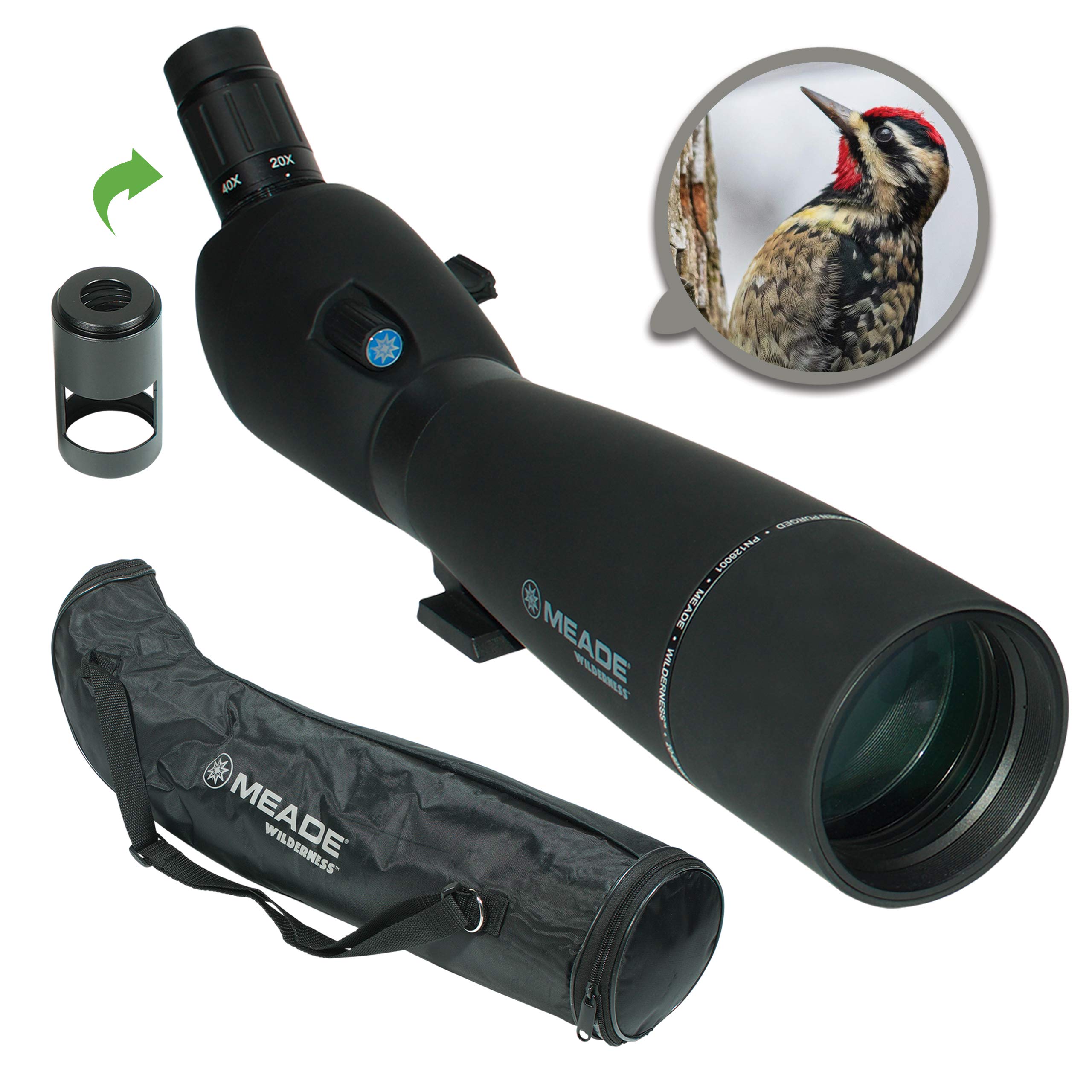 Meade Instruments 126001 Wilderness Spotting Scope - 20-60x80-mm (Black)