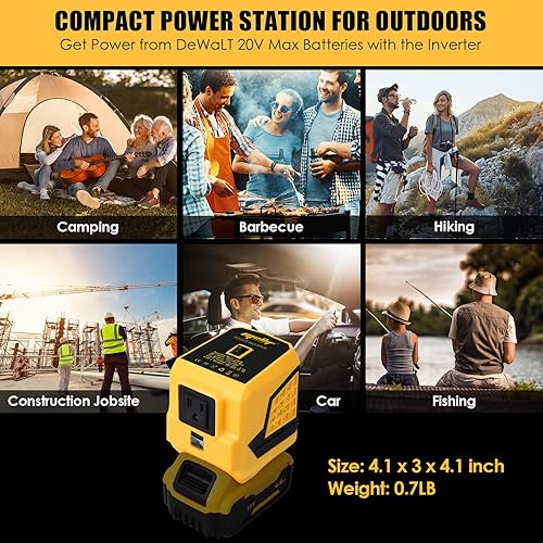 Miniatura 6 de Mellif - Pulverizador de jardín inalámbrico de 4 galones y adaptador de corriente CC para batería Dewalt 20V MAX