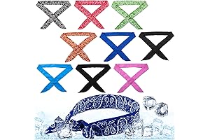 10 Pieces Chill Scarf Neck Wrap Cooling Headband Summer Cool Bandana for Women