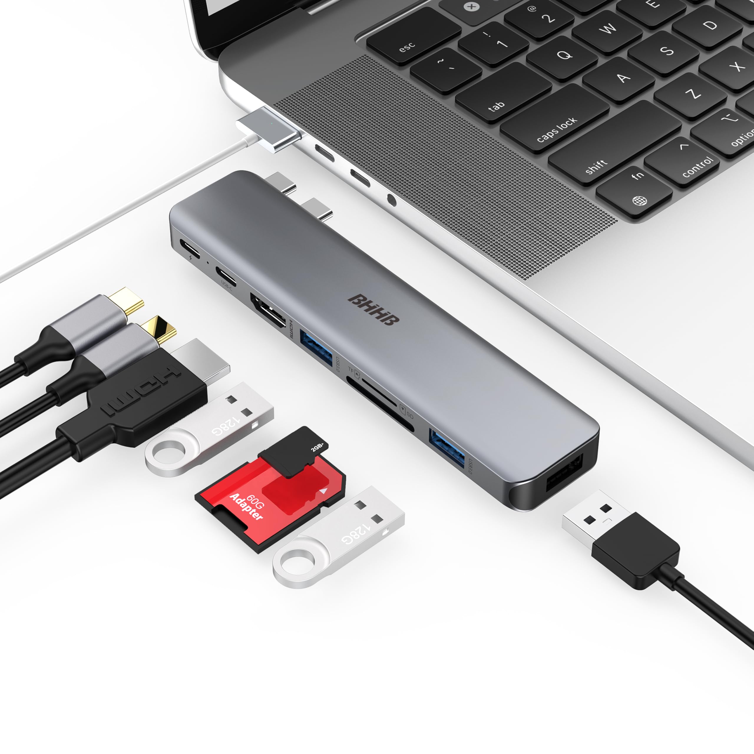 Amazon.com: BHHB USB C Hub Adapter for MacBook Pro Air Docking