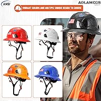 Vista 53 de Carbon Fiber Pattern Full Brim Hard Hat with Visor-OSHA Approved Construction Safety Helmet for Men Women,ANSI Z89.1 Vented Reflective Hardhat with