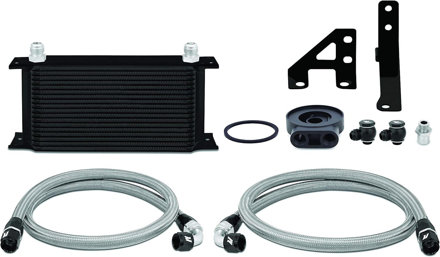 Mishimoto MMOC-WRX-15TBK Oil Cooler Kit Thermostatic Fits Subaru WRX 2015+ Black