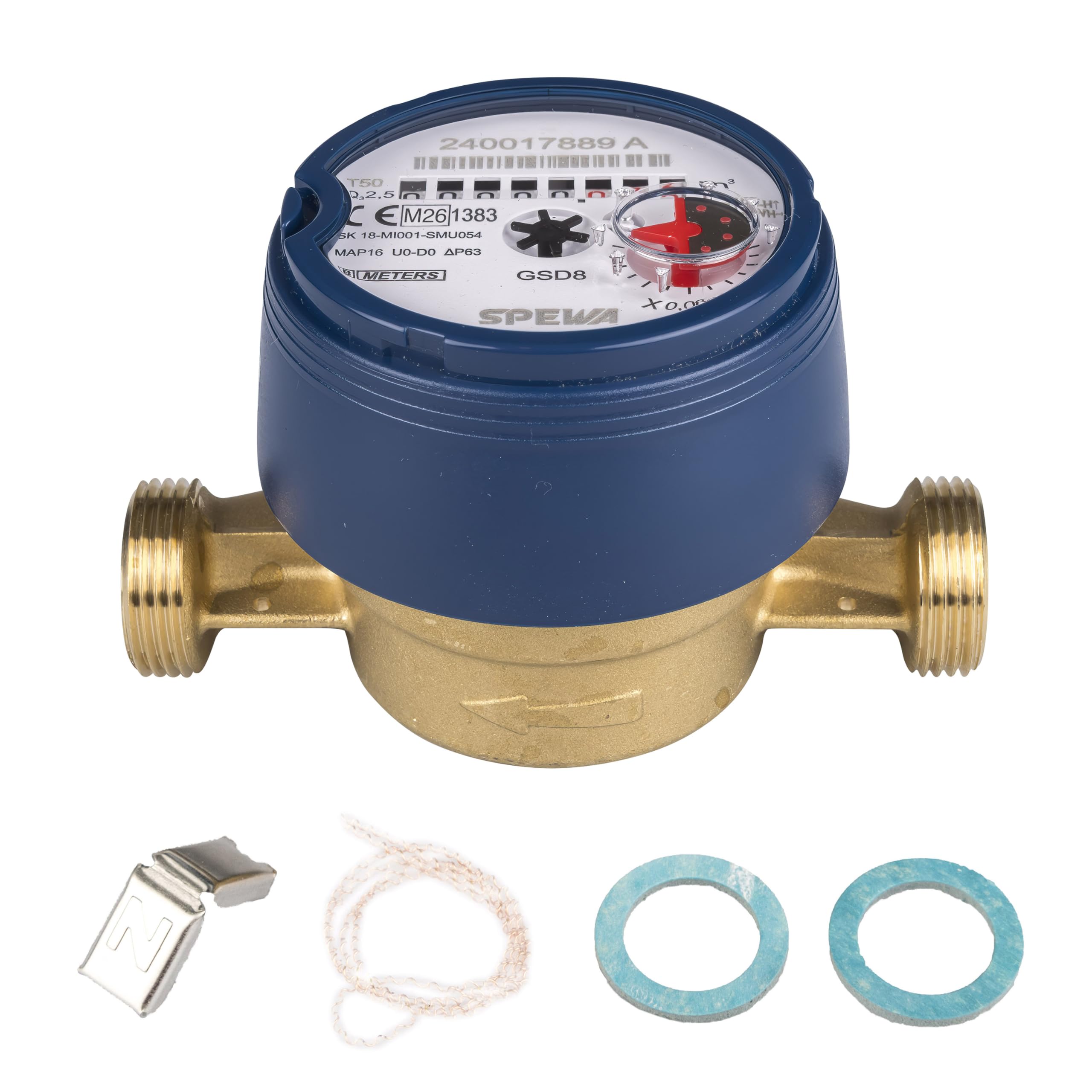 SPEWA Wasserzähler geeicht 3/4 Zoll/QN 1,5 Kaltwasser/BL 110 mm/Wasseruhr geeicht 2026 / beste Messgenauigkeit