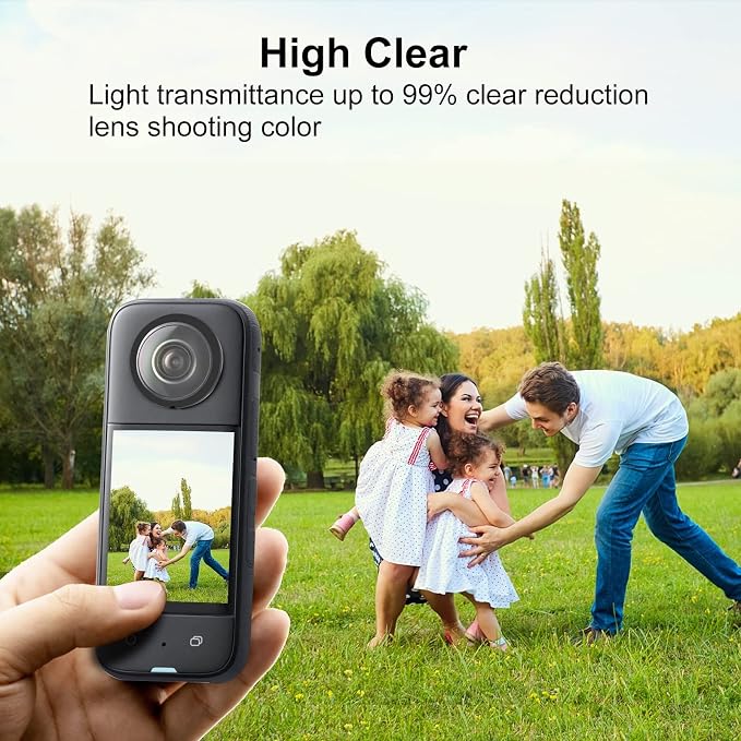 PULUZ Protector adhesivo para lente Insta360 X3 miniatura 4