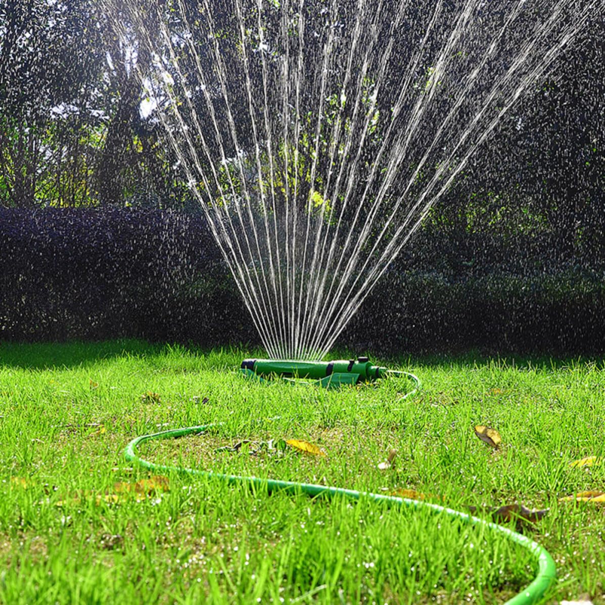 Levemolo Automatischer Gartensprenger mit 360 Grad Drehfunktion Abs Material und Großer Bewässerungsreichweite für Pflanzen und Gemüse im Garten