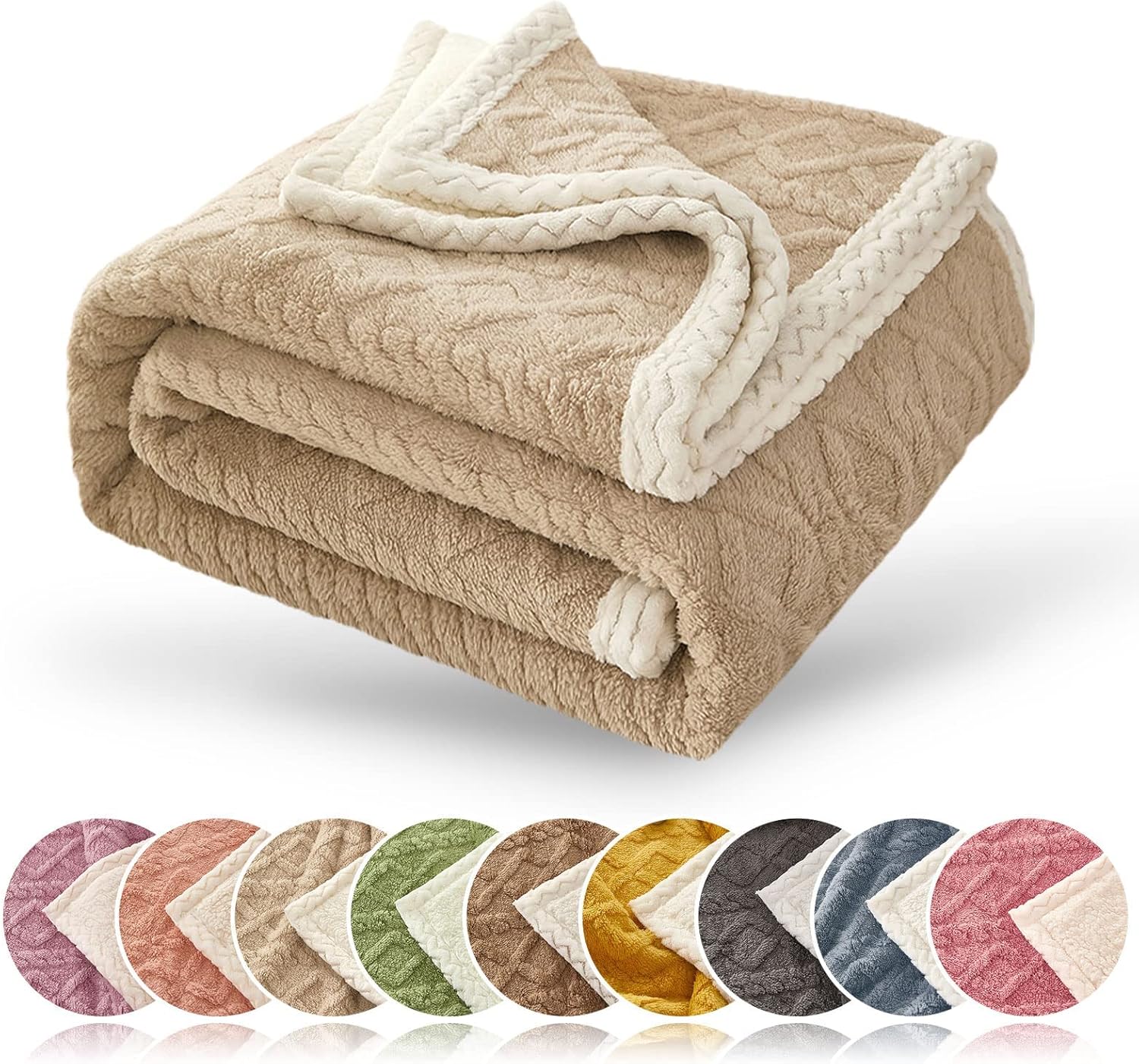 MAGCOR Blanket Flannel Fleece Comforter Warm Throw Blanket for Office Home Bed Flat