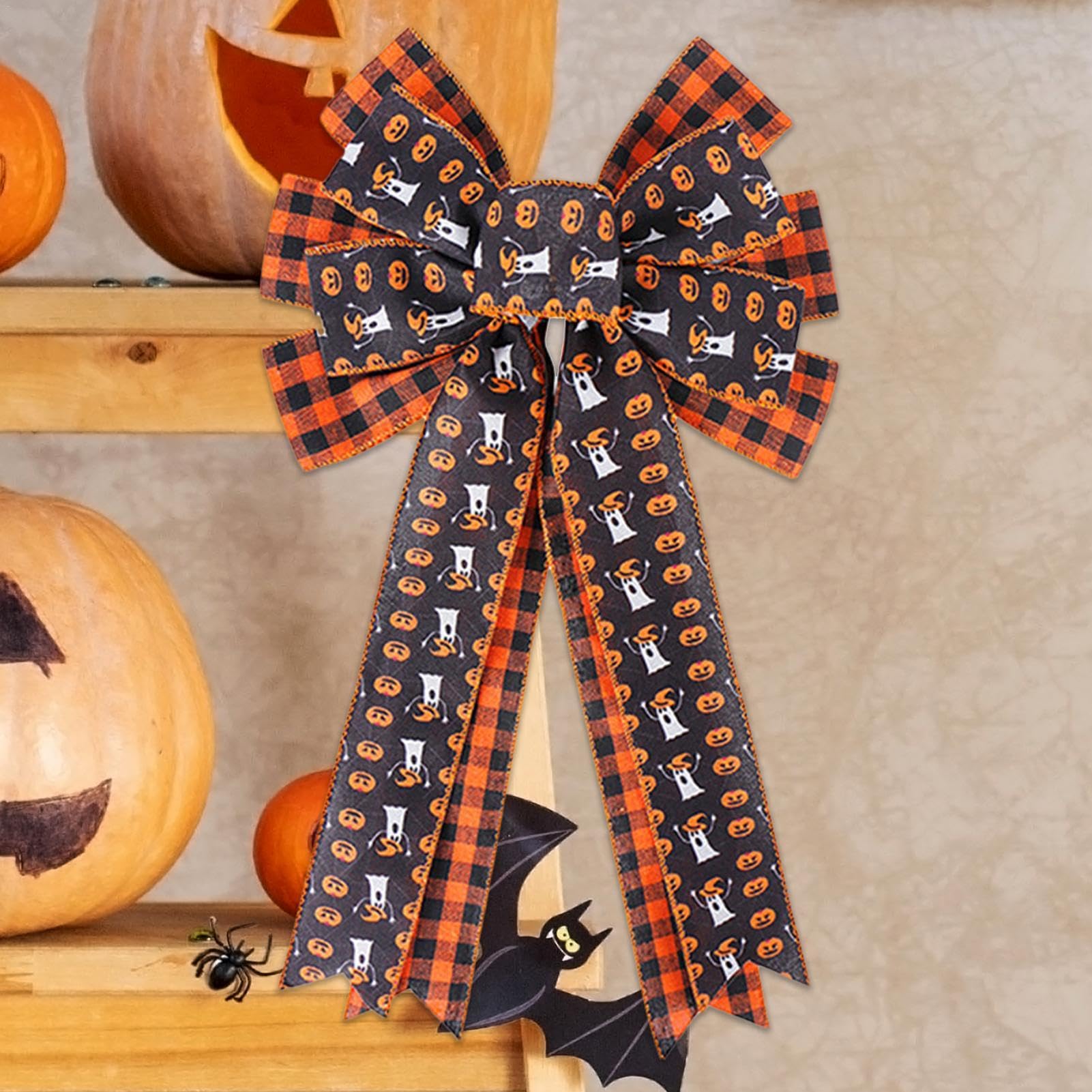 Amazon.co.jp: ハロウィンリボン、秋のリース用リボン