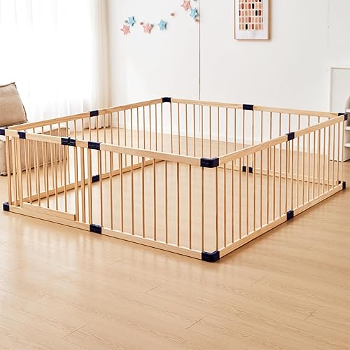 Miniatura 4 de Corralito para bebés y niños pequeños, corralito de madera para bebés y niños pequeños, parque de madera para bebés y niños pequeños, área de juego