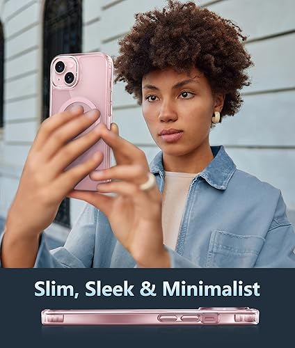 Miniatura 1493 de Fntcase Funda para iPhone 15 Plus y 14 Plus de 6.7 pulgadas, magnética, a prueba de golpes de grado militar, antiamarilleo, delgada, protectora