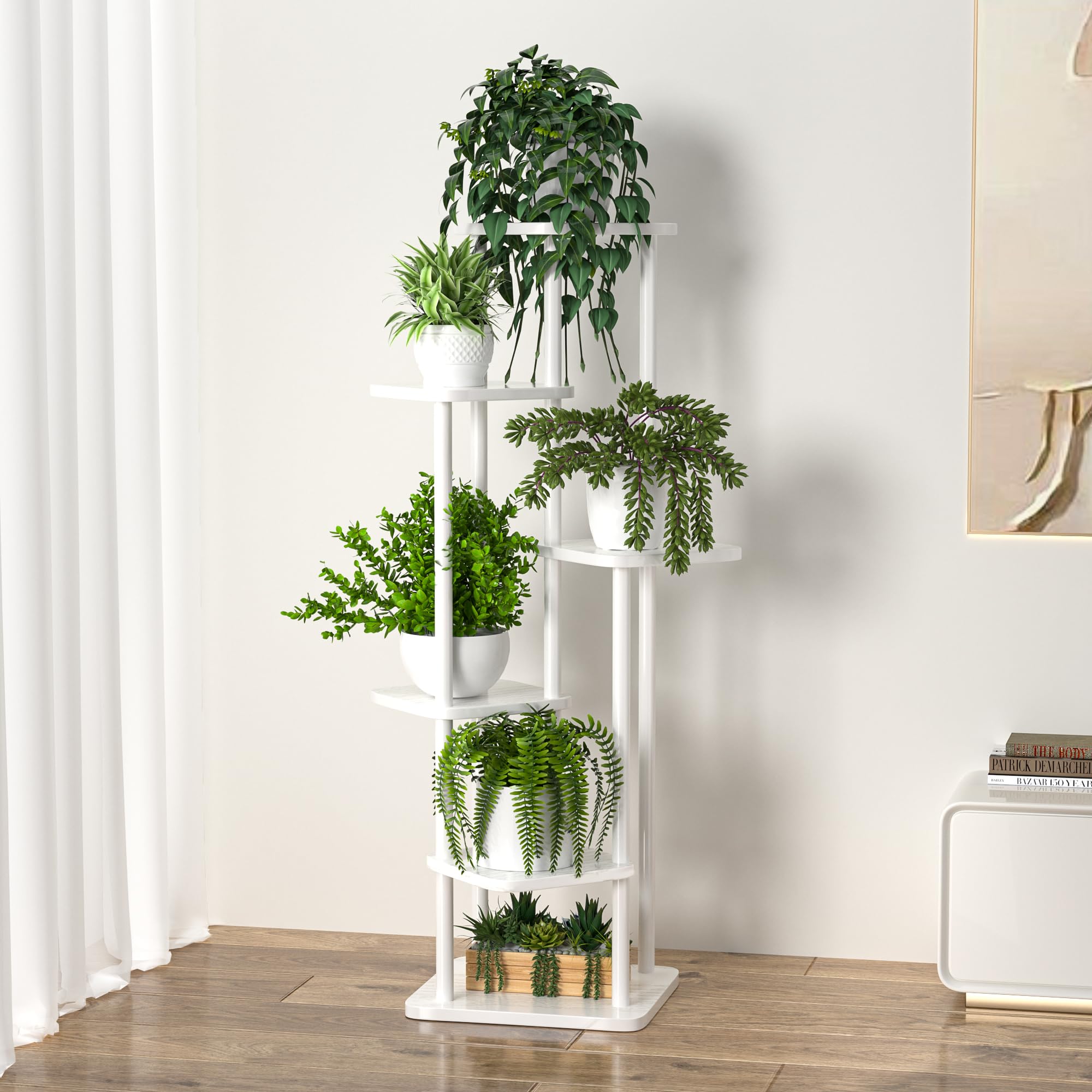 Plant Stand Indoor Tall Metal Corner Shelf for Multiple Plants Plant Shelf Suitable for Garden Balcony, Living Room