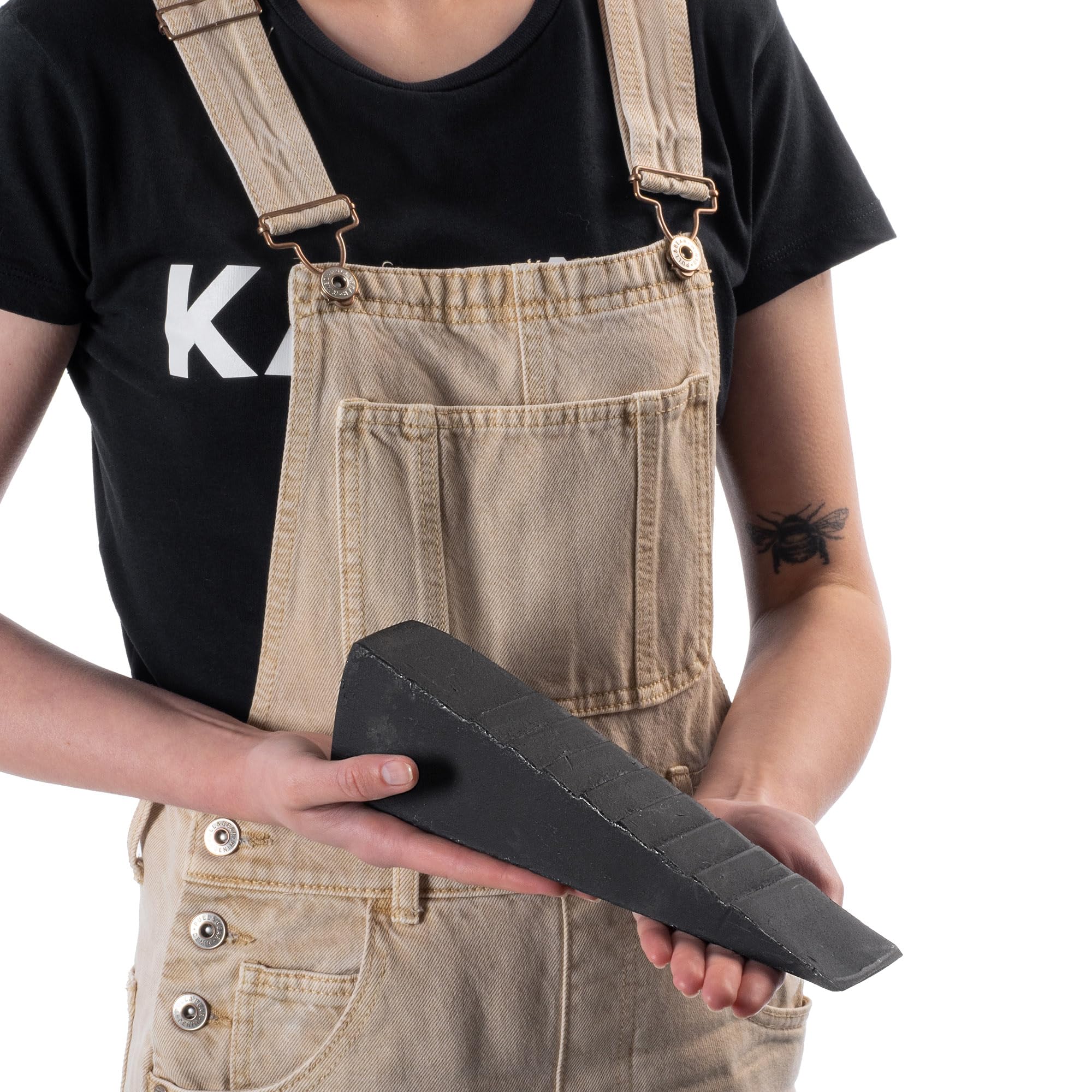 KADAX Cale de fendage en acier - 26,5 x 5 x 7 cm - Pour abattre et fendre le bois - Robuste - Grenade à fendre - Cale de rechange