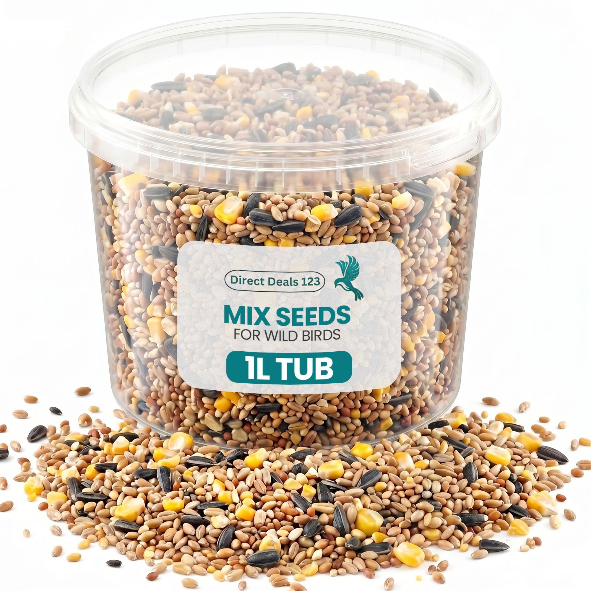 1L Mix Seed for Wild Bird food, Clean Birds Seed for Small Wildlife