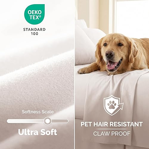 Miniatura 3 de Southshore Fine Living, Inc. Juego de sábanas individuales de bolsillo extra profundo, sábanas de microfibra de alta calidad de 4 piezas, cómodas y