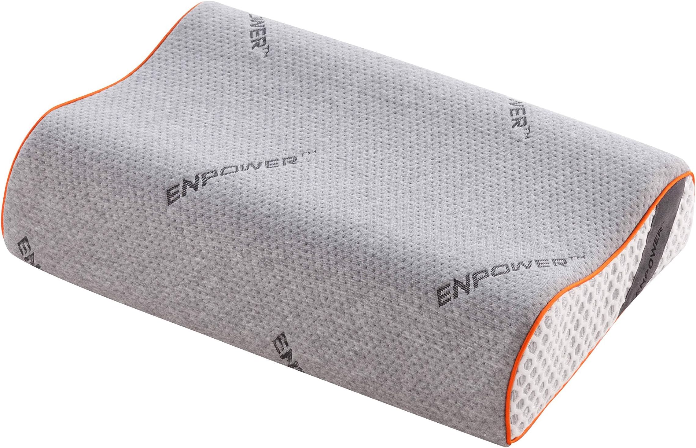 Sinomax Contour Neck Pillow for Sleeping Adjustable Memory Foam Pillows with Silver Ions for Hygiene Cervical Ergonomic Bed Pillow Neck Back Pain Relief Side Back Stomach Sleepers