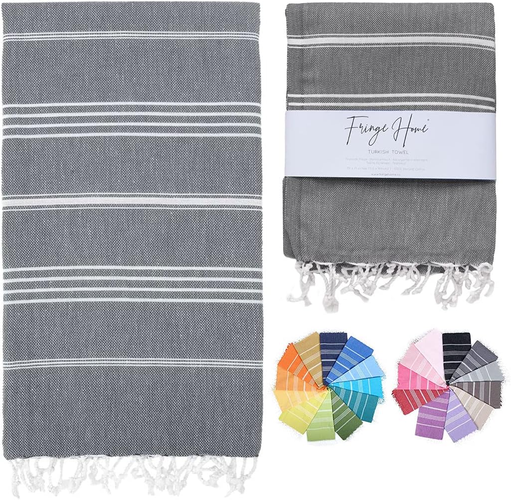 Amazon.com: Fringe Home Turkish Towel, Turkish Beach Towel, Beach Towel ...