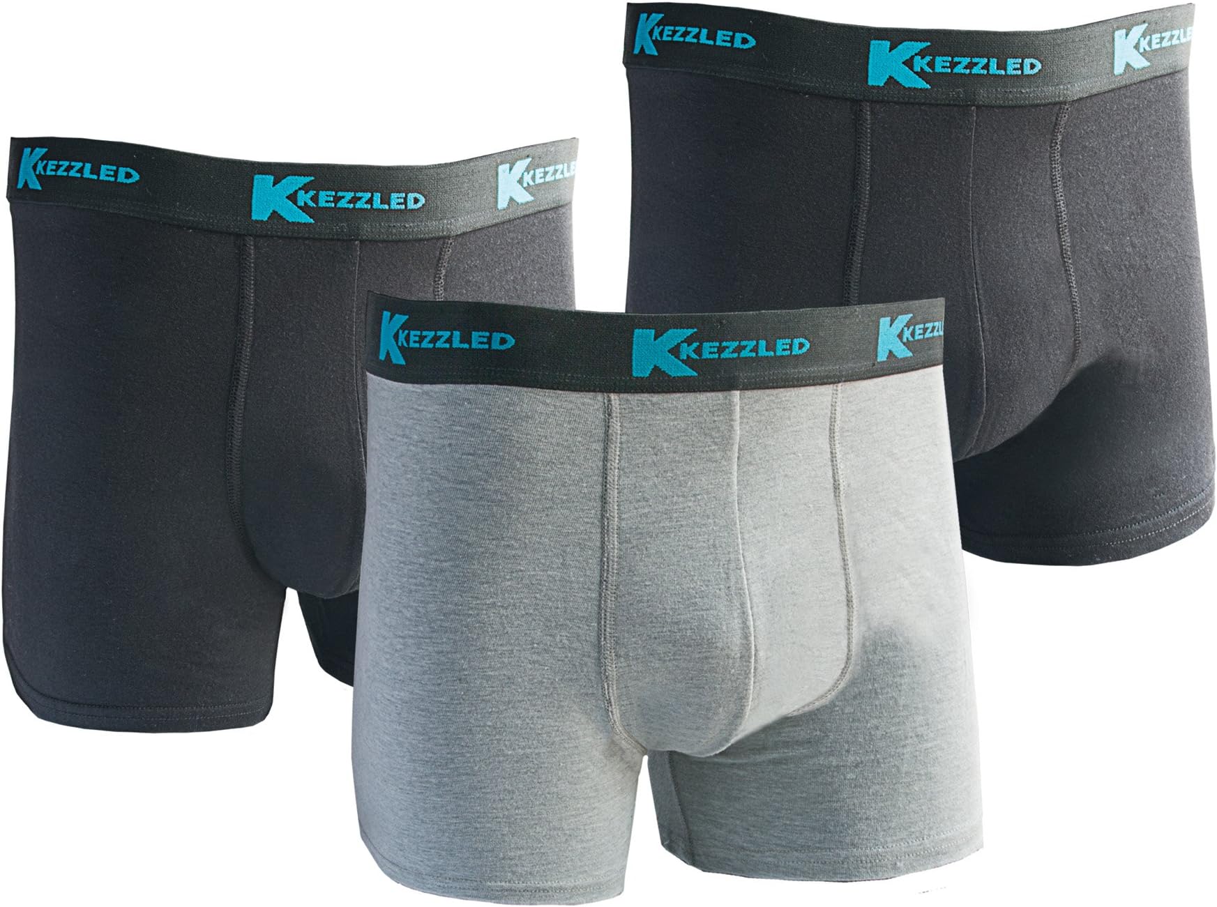 Men’s Cotton Knitted Boxer Briefs- Breathable and Moisture Wicking – Pack of 3