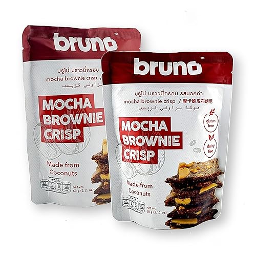 Bruno Mocha Brownie Crisp, Gluten Free and Dairy Free, Coconut