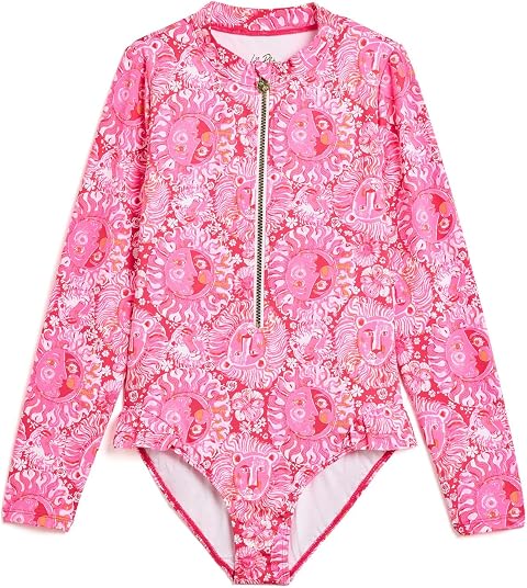 Детский купальный рашгард Lilly Pulitzer Denning, цвет: Розовый