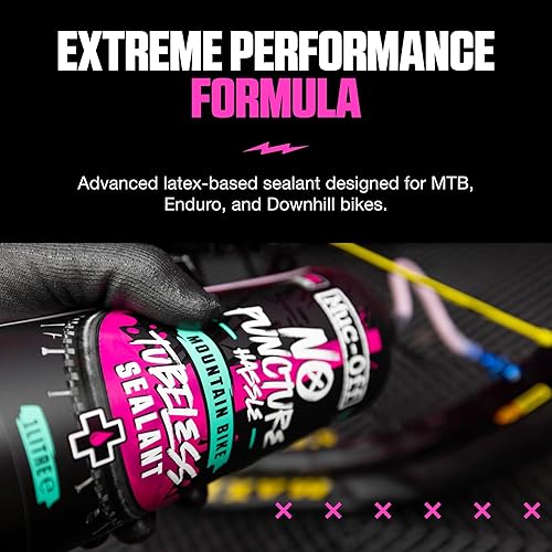 Miniatura 3 de Muc-Off No Puncture Hassle Tubeless Sealant, 1 Liter - Advanced Bicycle Tyre Sealant with UV Tracer Dye That Seals Tears and Holes Up to 6mm