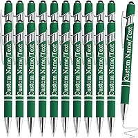 Vista 31 de Bolígrafos personalizados con nombre, paquete de 10 bolígrafos personalizados de oro rosa, bolígrafo de tinta negra grabada a granel con puntas