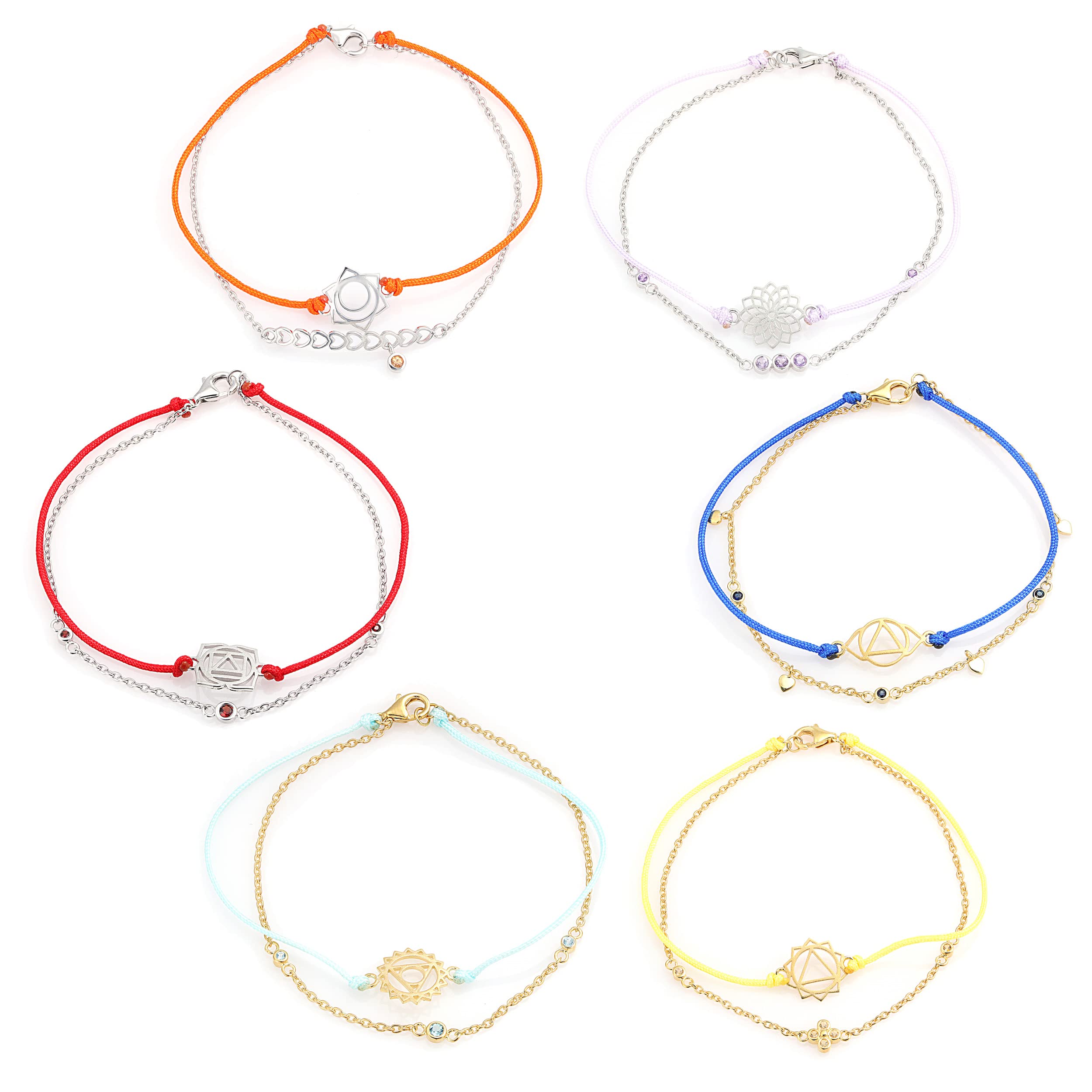NKlaus 19cm Chakra pulsera de plata 925 chapado en oro amarillo Solarplex cadena con citrino genuino 10001