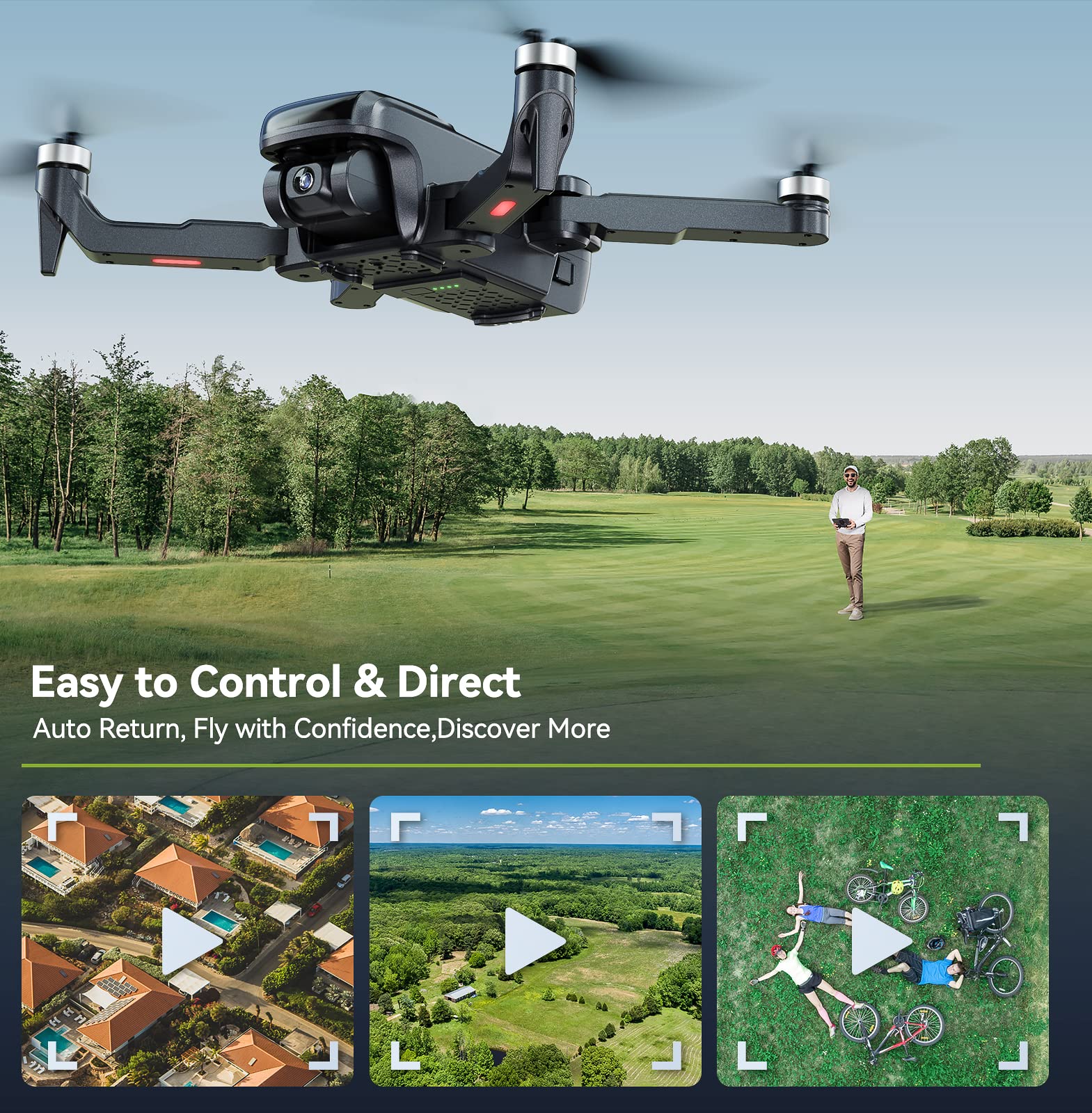 Ruko U11 Pro Drone with 4K Camera for Adults, 52 Min Flight Time, 5G
