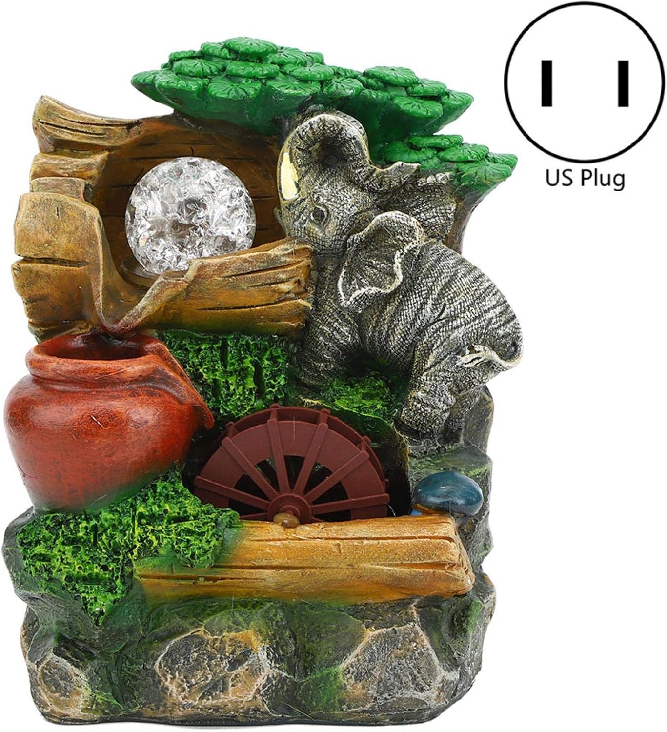 Okuyonic Desktop Fountain Resin Beautiful Bedroom for Home Office(110V, U.S. Standard) : Home & Kitchen