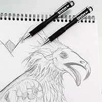 Vista 5 de Pentel Mechanical Pencil 0.5 mm Twist Erase III, Twist Up Eraser, Pre-Loaded Super Hi-Polymer HB Lead, Black Barrel, 3-Pack