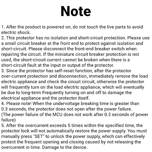 Miniatura 4 de Protector de voltaje monofásico inteligente para electrodomésticos, protector de voltaje de 220 V para dividir ajustable sobre voltaje bajo voltaje