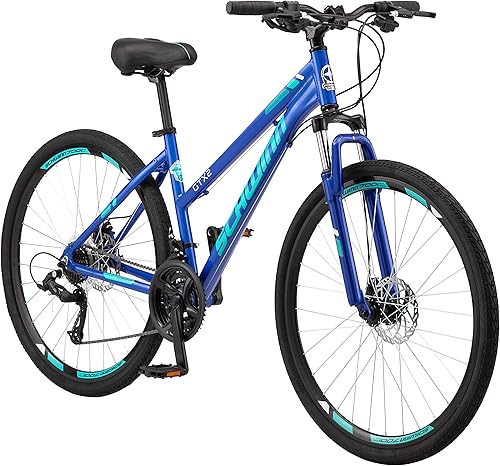 Schwinn GTX Comfort - Bicicleta híbrida para adultos, para hombres y mujeres, bicicleta deportiva doble, ruedas de 700c, marco de aluminio ligero