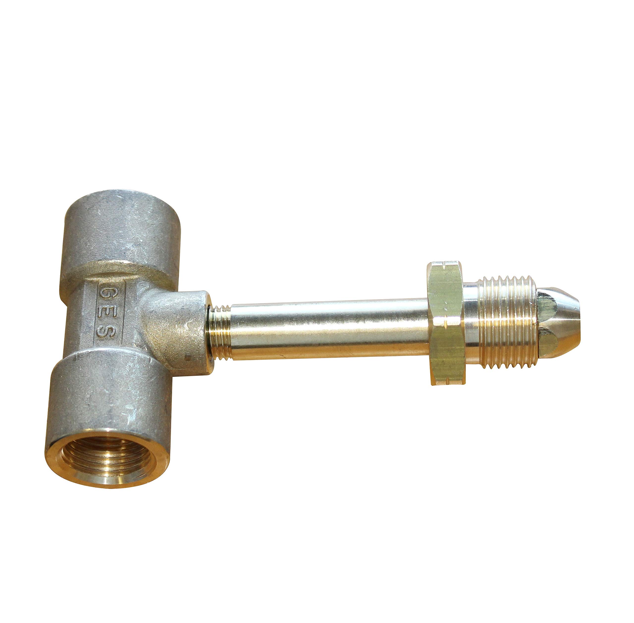 Huddersfield Gas Men's Brass Pol To 2 X Pol Fe Extended Pigtail T Adaptor