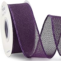 Vista 4 de Ribbli Arpillera con alambre de arpillera, 1-1/2 pulgadas x 10 yardas, plata