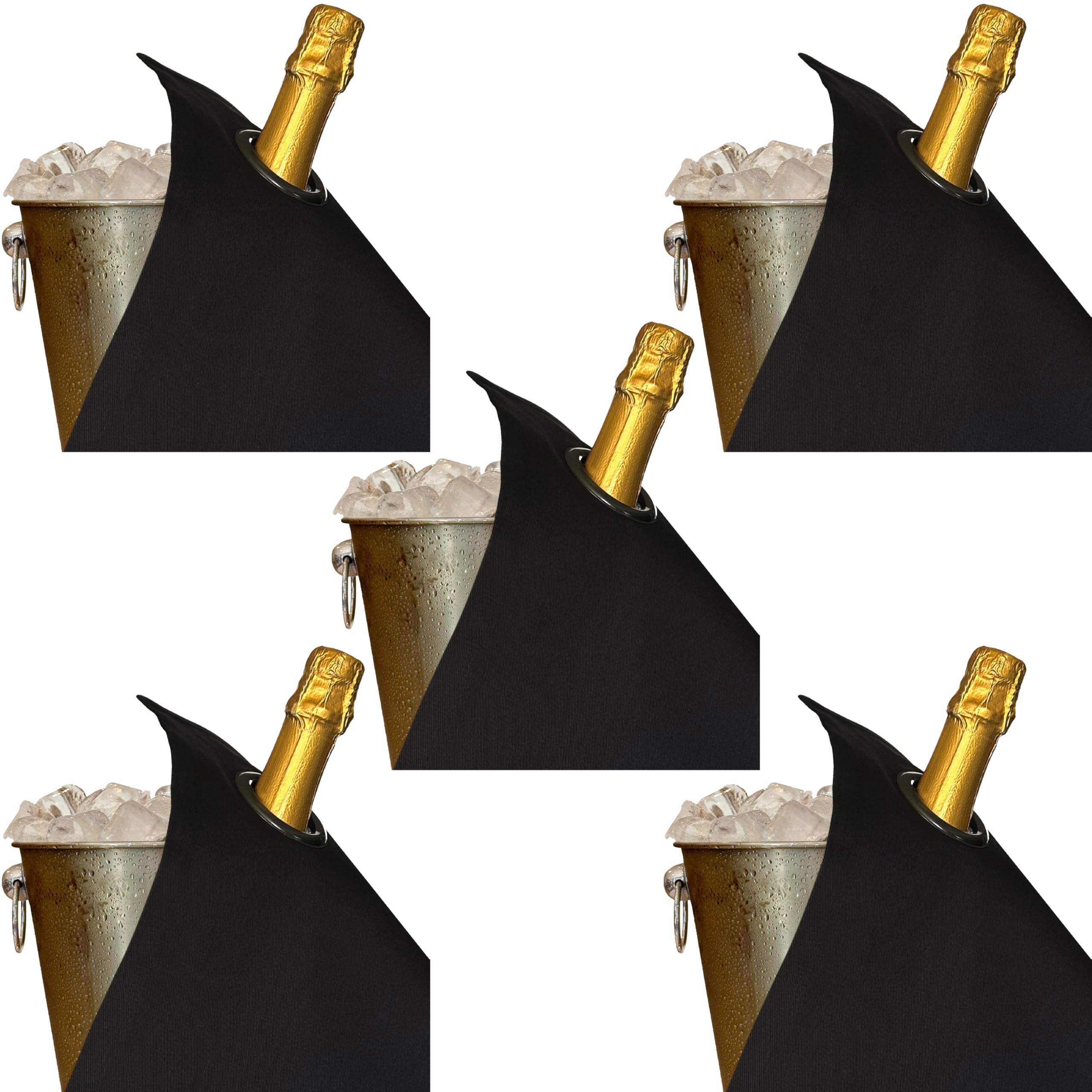 BottleCloths, Classic Collection, Bottle Cloths with Metal Ring for Ice Buckets Cotton, 42 cm