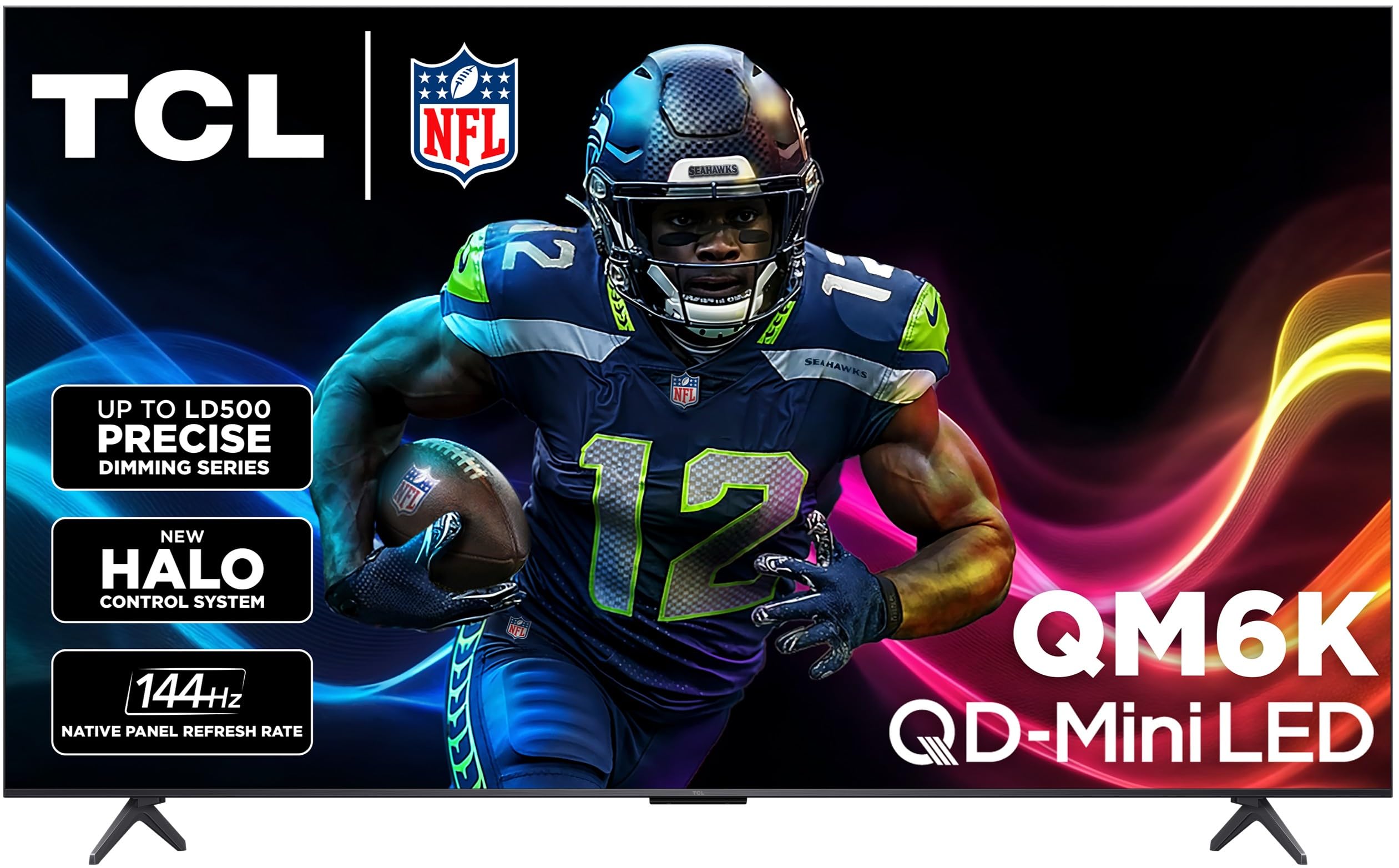 TCL 65-Inch QM6K Series QLED 4K Smart QD-Mini LED TV with Google TV (2025 Model) New Halo Control System, LD500 Precise Dimming Series, High Contrast HVA Panel, 144Hz Native Panel Refresh Rate