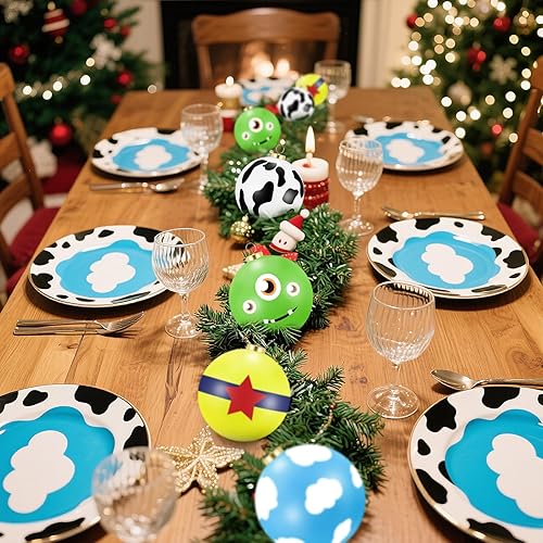 Miniatura 6 de 12 adornos de bola de Navidad de 2.4 pulgadas, juguete de dibujos animados, bola de adorno de videojuegos, decoración de árbol de Navidad, lindo