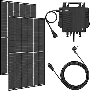 Balkonkraftwerk 940Wp mit Trina Vertex S+ 470W Glas-Glas-Modulen, Growatt NEO 800W Microwechselrichter, TÜV geprüft, steckerfertig, WIFI, hoher Wirkungsgrad