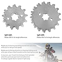 Vista 6 de Piñón de cadena 420 17T Piñón delantero de 0.669 in compatible con 50cc 70cc 90cc 110cc 125cc 140cc15cc 160cc Lifan Loncin Dirt Bike, ATV, Go Kart