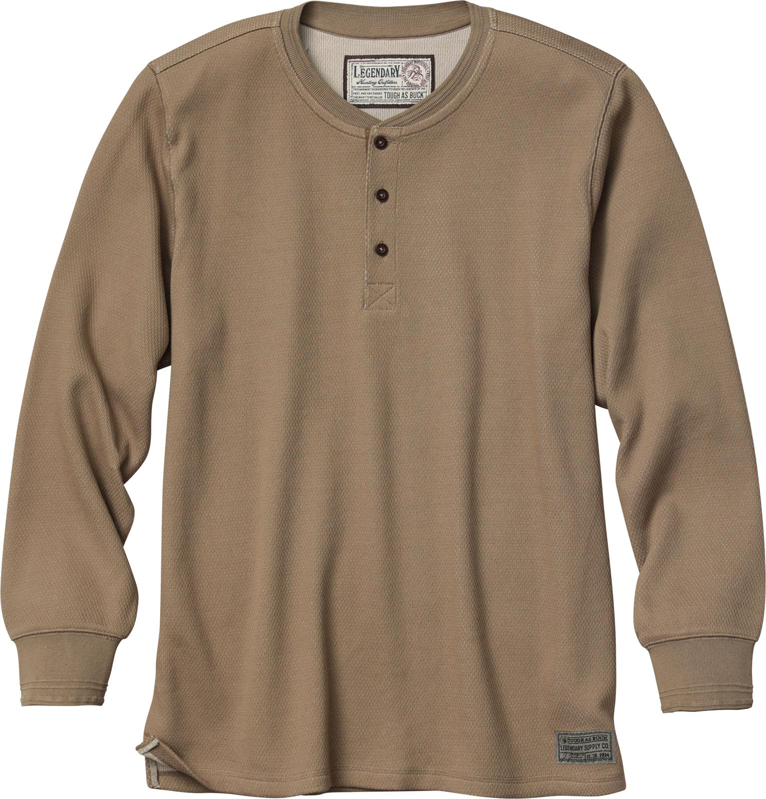 legendary whitetails Men's Tough as Buck Double Layer Thermal Henley Shirt-Casual Long Sleeve Waffle Knit Regular Fit-picture-15