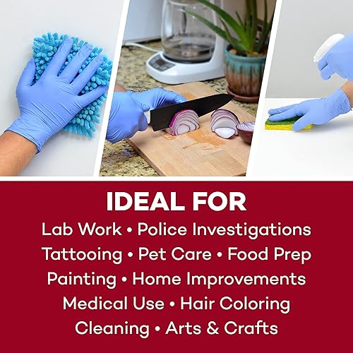 Vista 42 de Dealmed Guantes de examen médico – 1800 guantes de nitrilo XL, desechables, no irritantes, sin látex, multiuso para un botiquín de primeros auxilios