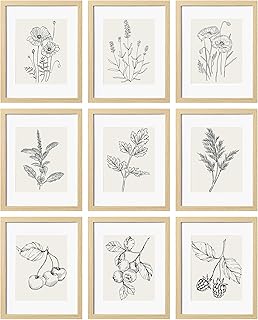 eletecpro 11x14 Picture Frames Set of 9 Farmhouse Gallery Wall Frame Set, Displays 8x10 Photos with Mat or 11x14 No Mat, Natural Picture Frames Collage Wall Decor for Home Decor