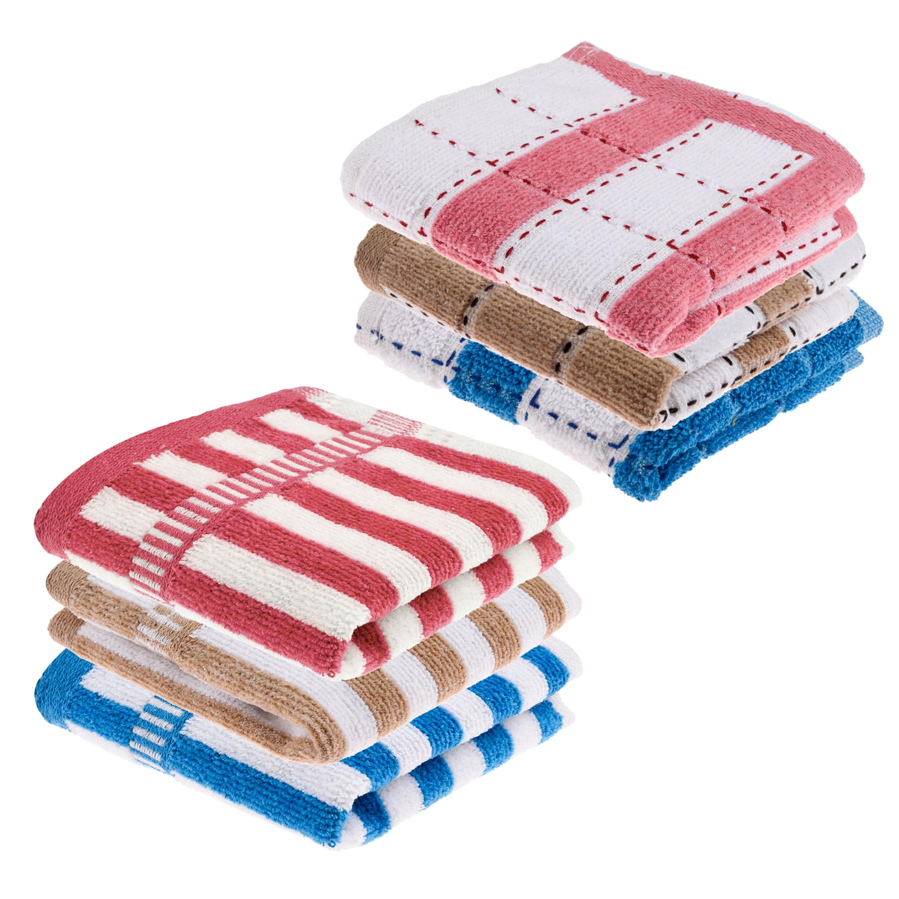 Kuber Industries Towel Handkerchief | Cotton Face Towel | Face Towel | Sweat Absorbent Handkerchief | Unisex Mix Lining Hanky | Face Towel Hankies | Set of 6 | Multicolor