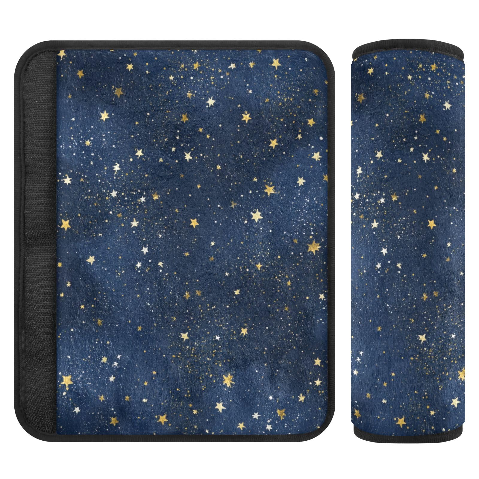 2 Pack Seatbelt Covers Seat Belt Cover Pad for Adults Boys Girls Car Seat Strap Covers Pads Cushion Universal Shoulder Strap Pad Protector for Backpack Camera Bag 6.5 x 6.5 Inch Blue Stars