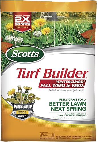 Miniatura 11 de Scotts Turf Builder WinterGuard Fall Weed & Feed3, Herbicida Plus Fertilizante de Otoño, 4,000 pies cuadrados, 11.43 libras.