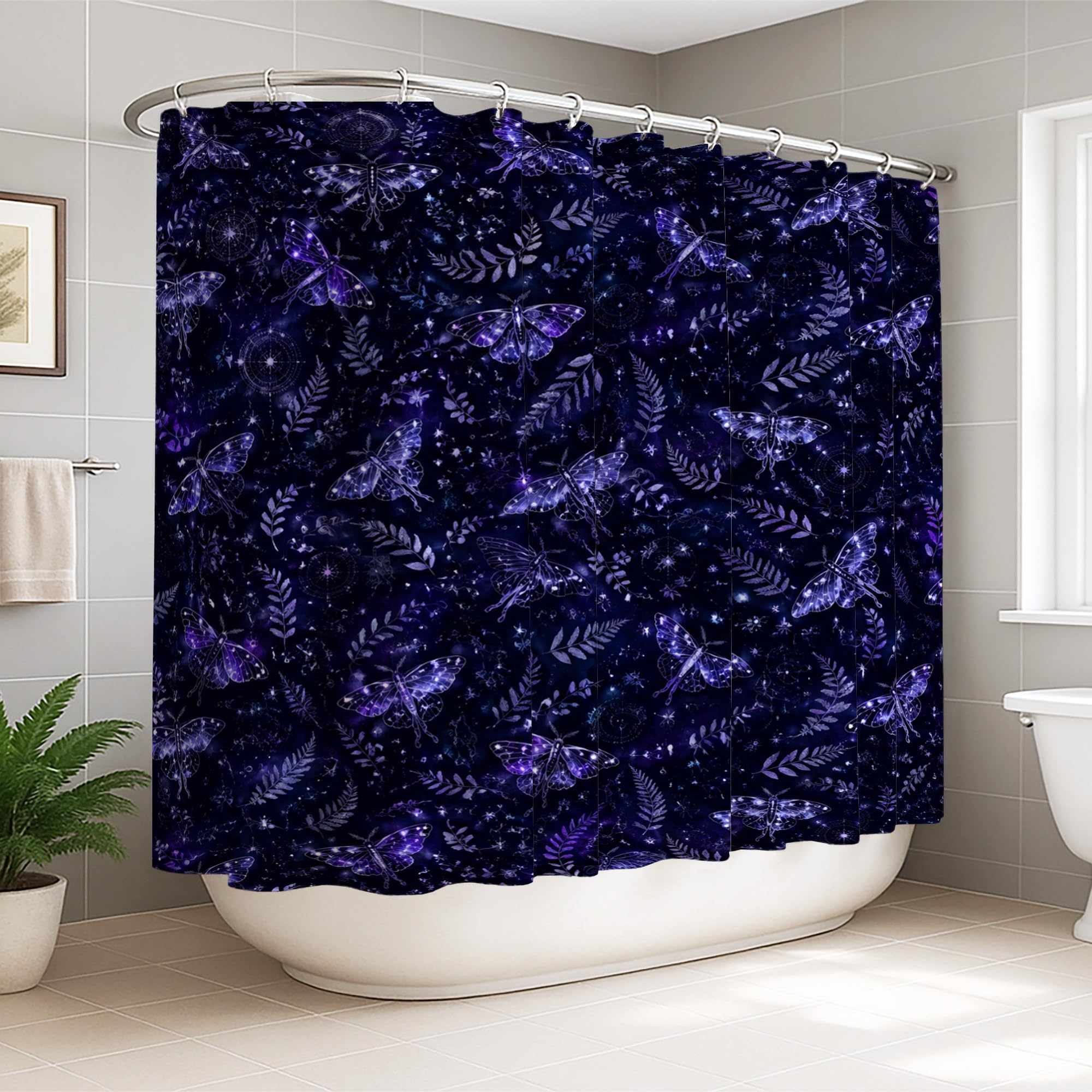 Rideau de douche extra large 274x183 résout le problème des sols mouillés