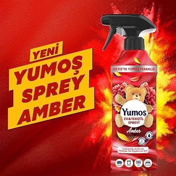 Yumoş Sprey Yıkanması Zor Eşyalar İçin Giysi Spreyi Amber 450 ml