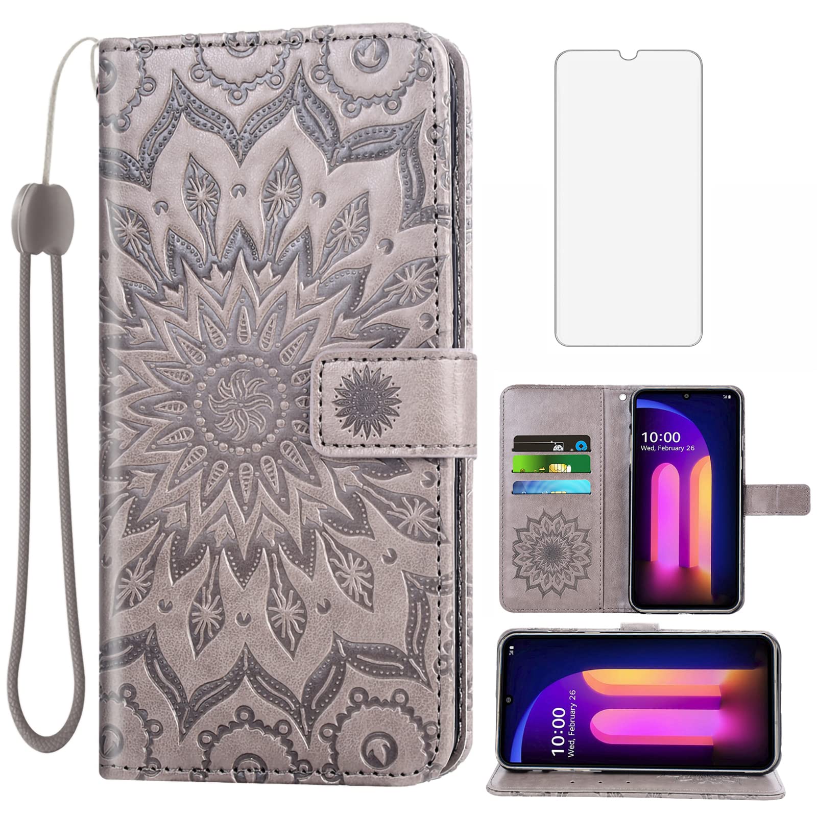 Amazon.com: Phone Case for LG V60 ThinQ/G9 ThinQ/V60 Wallet Cases with  Tempered Glass Screen Protector Leather Flip Cover Card Holder Stand Cell  Accessories Lgv60thinq Lgv60 V 60 Thin Q Lgg9 5G Women