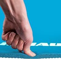 Muawo Prémium Fitness Matrac - Extra Vastag (1,5 cm) és Hosszú (190 cm) Csúszásmentes Jóga és Tornaszőnyeg, Sötétkék, NBR Habból,  9