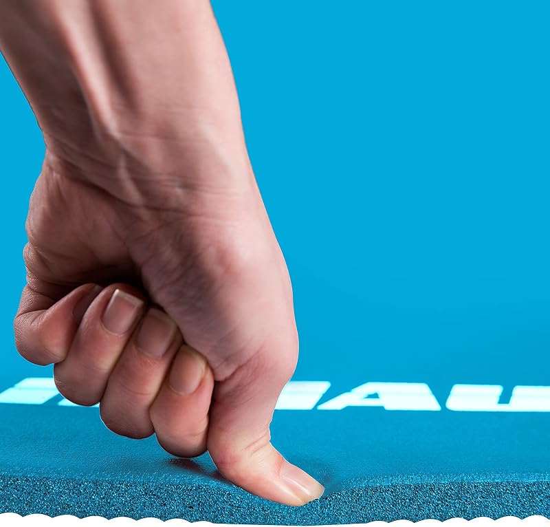 Muawo Prémium Fitness Matrac - Extra Vastag (1,5 cm) és Hosszú (190 cm) Csúszásmentes Jóga és Tornaszőnyeg, Sötétkék, NBR Habból,